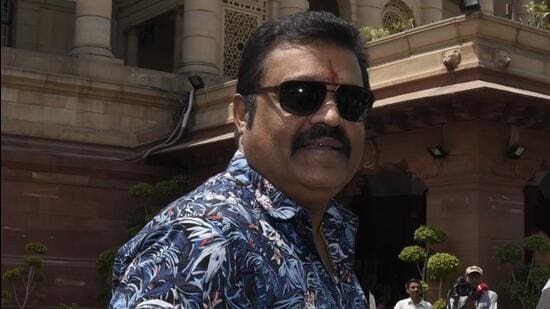 BJP leader and former Rajya Sabha MP Suresh Gopi was booked on the basis of a complaint filed by a woman journalist who alleged that he touched her inappropriately during a press briefing in Kozhikode. (HT Archives)