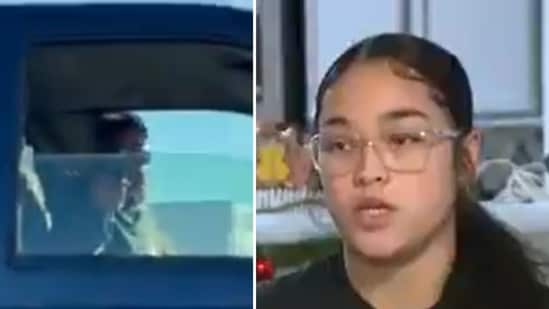 Charles Bass (L) was seen rebuking Shi'Anna Bamba (R) for her driving (@abc15 screenshots)