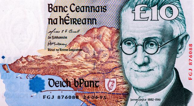 James Joyce on Irish currency (Shutterstock) James Joyce on Irish currency (Shutterstock)