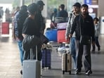 Passengers from Nicaragua-bound Airbus A340 flight that was grounded in France on suspicion of human trafficking, leave the Chhatrapati Shivaji Maharaj International Airport after their arrival in Mumbai on December 26. 