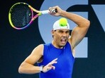 Rafael Nadal attends a training session ahead of the Brisbane International. Rafael Nadal attends a training session ahead of the Brisbane International.