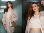 Khushi Kapoor exudes Gen Z vibes in stylish oversized beige pantsuit. All pics