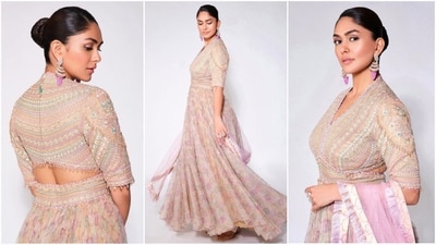 Mrunal Thakur in her breathtaking ethnic ensemble is here to show you how to slay in traditionals for your New Year's Eve party. The actress is a total fashionista who knows how to pull off any look, whether it's a red-carpet-worthy gown or a saritorial saree. Mrunal knows how to turn heads with her incredible sense of style. The gorgeous diva is quite active on social media and her Insta-diaries filled with fashion-forward looks are a treasure trove of style inspiration for all her fans. Her latest ethnic look, featuring the perfect blend of tradition and modernity, is no exception and is sure to inspire your party wardrobe. (Instagram/@mrunalthakur) Mrunal Thakur in her breathtaking ethnic ensemble is here to show you how to slay in traditionals for your New Year's Eve party. The actress is a total fashionista who knows how to pull off any look, whether it's a red-carpet-worthy gown or a saritorial saree. Mrunal knows how to turn heads with her incredible sense of style. The gorgeous diva is quite active on social media and her Insta-diaries filled with fashion-forward looks are a treasure trove of style inspiration for all her fans. Her latest ethnic look, featuring the perfect blend of tradition and modernity, is no exception and is sure to inspire your party wardrobe. (Instagram/@mrunalthakur)