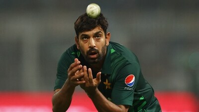 Pakistan's Haris Rauf in action (REUTERS)