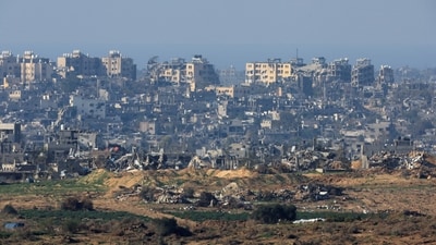 Buildings lie in ruin in Gaza, amid the ongoing conflict between Israel and the Palestinian Islamist group Hamas. (REUTERS)