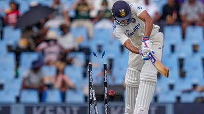 India's batter Shubman Gill being bowled out by South Africa's bowler Marco Jansen (PTI) India's batter Shubman Gill being bowled out by South Africa's bowler Marco Jansen (PTI)