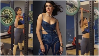 Samantha Ruth Prabhu says goodbye to 2023 with an intense workout routine at the gym. (Instagram) Samantha Ruth Prabhu says goodbye to 2023 with an intense workout routine at the gym. (Instagram)