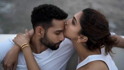 Siddhant Chaturvedi with Deepika Padukone in a still from Gehraiyaan.
