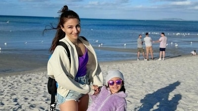Soha Ali Khan with Inaaya. Soha Ali Khan with Inaaya.