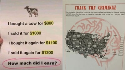 Brain Teasers: How quickly can you solve these puzzles? (X and Reddit/STEM_HUB_ and Ro5-3448) Brain Teasers: How quickly can you solve these puzzles? (X and Reddit/STEM_HUB_ and Ro5-3448)