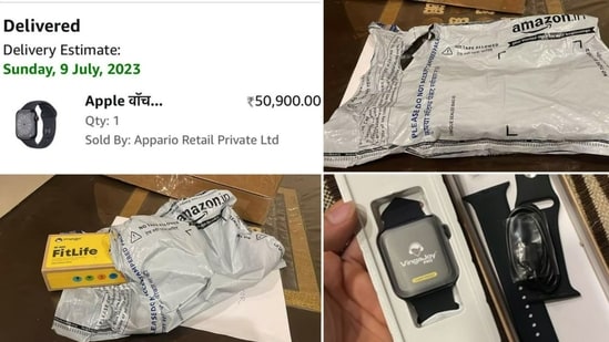 An individual received a local watch instead of an Apple Watch through an e-commerce website. (X/@Sarcaswari)