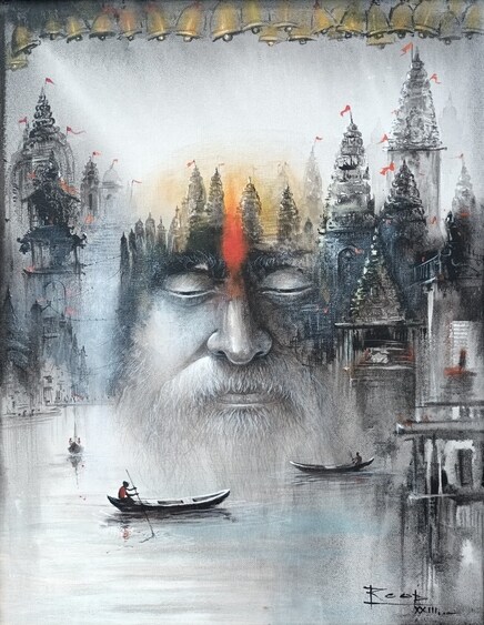 This solo art show has works of artist Roop Chand, created using acrylic as a medium. This solo art show has works of artist Roop Chand, created using acrylic as a medium.