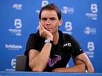 Spain's Rafael Nadal attends a press conference at the Brisbane International tennis tournament in Brisbane on December 31, 2023