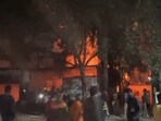 Earlier, residents had claimed at least five workers were trapped inside the building. 