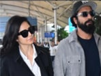 Katrina Kaif and Vicky Kaushal at Mumbai airport. (Yogen Shah) Katrina Kaif and Vicky Kaushal at Mumbai airport. (Yogen Shah)