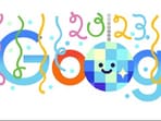 Google Doodle associated with the New Year's Eve. Google Doodle associated with the New Year's Eve.