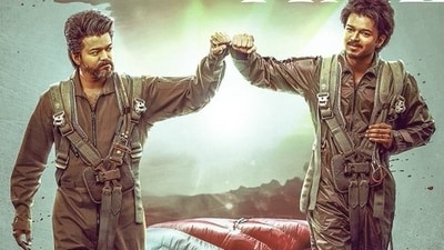 Actor Vijay in the first look poster of the film. Actor Vijay in the first look poster of the film.