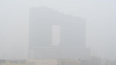 Haze in Gautam Budh Nagar in the National Capital Region on Sunday. (Sunil Ghosh/HT Photo) Haze in Gautam Budh Nagar in the National Capital Region on Sunday. (Sunil Ghosh/HT Photo)