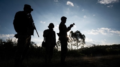 A squad of Myanmar pro-democracy fighters works to ready drones for an attack on a nearby military base, the target in a wave of aerial assaults that has helped turn the war against the junta. (AFP file) A squad of Myanmar pro-democracy fighters works to ready drones for an attack on a nearby military base, the target in a wave of aerial assaults that has helped turn the war against the junta. (AFP file)