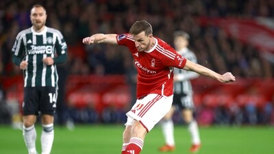 Nottingham Forest's Chris Wood shoots at goal (Action Images via Reuters)