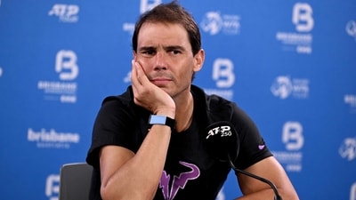 Spain's Rafael Nadal attends a press conference at the Brisbane International tennis tournament in Brisbane on December 31, 2023 (AFP) Spain's Rafael Nadal attends a press conference at the Brisbane International tennis tournament in Brisbane on December 31, 2023 (AFP)