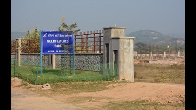 The under construction multi-feature park at Sector-24, Panchkula. (HT) The under construction multi-feature park at Sector-24, Panchkula. (HT)