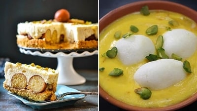 From Soan Papdi Tiramisu, Gulab Jamun cheesecake, to gajak yoghurt bowl, here are recipes of some creative desserts that you can make very easily for your last-minute guests at the New Year party. (Pinterest) From Soan Papdi Tiramisu, Gulab Jamun cheesecake, to gajak yoghurt bowl, here are recipes of some creative desserts that you can make very easily for your last-minute guests at the New Year party. (Pinterest)
