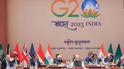 A shot from the time when Prime Minister Modi hosted the G20 Summit in Delhi in the month of September. The Summit was held at Bharat Mandapam in the national capital. The Summit witnessed the participation of prominent world leaders. India achieved a significant diplomatic victory following the G20 summit, where consensus was reached on a declaration despite notable disagreements concerning the Russia-Ukraine conflict. Prime Minister Narendra Modi emphasized the need to eliminate the ‘global trust deficit.’ Additionally, he announced the African Union as a permanent member of the G20. (PM Modi's website) A shot from the time when Prime Minister Modi hosted the G20 Summit in Delhi in the month of September. The Summit was held at Bharat Mandapam in the national capital. The Summit witnessed the participation of prominent world leaders. India achieved a significant diplomatic victory following the G20 summit, where consensus was reached on a declaration despite notable disagreements concerning the Russia-Ukraine conflict. Prime Minister Narendra Modi emphasized the need to eliminate the ‘global trust deficit.’ Additionally, he announced the African Union as a permanent member of the G20. (PM Modi's website)