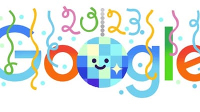 Google Doodle associated with the New Year's Eve. Google Doodle associated with the New Year's Eve.
