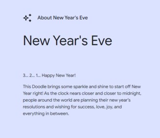 Google describes 2023 New Year's Eve (Google) Google describes 2023 New Year's Eve (Google)