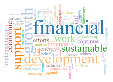 Word cloud of all G20 G20 declarations Word cloud of all G20 G20 declarations