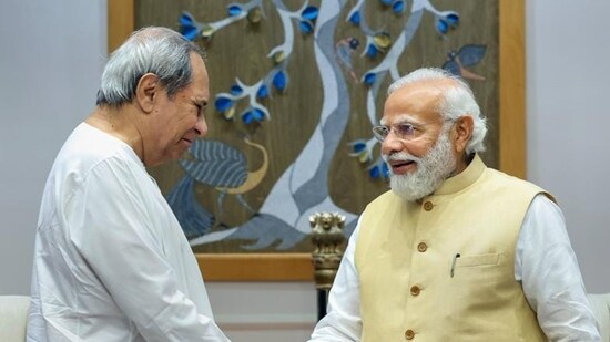 Prime Minister Narendra Modi with Odisha CM Naveen Patnaik during a meeting in New Delhi. (PTI / File)