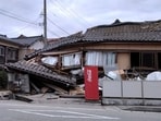 A collapsed house following an earthquake is seen in Wajima, Ishikawa prefecture, Japan January 1, 2024, in this photo released by Kyodo.