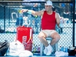 Spain's Rafael Nadal attends a training session ahead of the Brisbane International tennis tournament in Brisbane on December 31