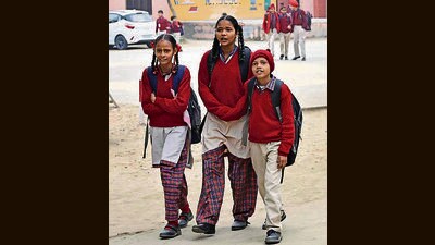 Attendance remained poor on the first day of school after the winter break. (Gurpreet Singh/HT)