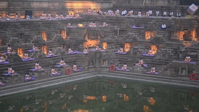 Surya namaskar (X/ @narendramodi) Surya namaskar (X/ @narendramodi)