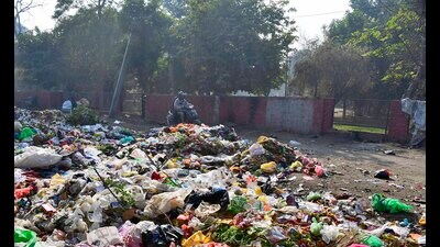 Heaps of garbage lying at the Chattar Singh Memorial Park in Ludhiana. (HT) Heaps of garbage lying at the Chattar Singh Memorial Park in Ludhiana. (HT)