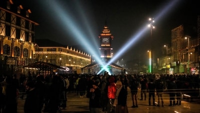 People gather to celebrate New Year's Eve at main city in Srinagar (AP) People gather to celebrate New Year's Eve at main city in Srinagar (AP)
