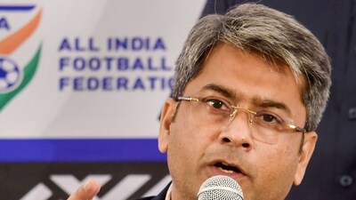All India Football Federation (AIFF) President Kalyan Chaubey addresses a press conference (PTI) All India Football Federation (AIFF) President Kalyan Chaubey addresses a press conference (PTI)