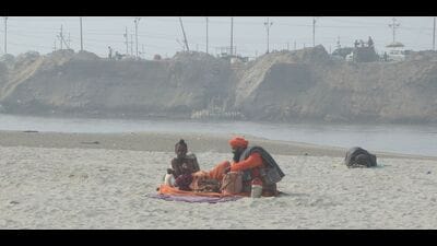 Seers and saints on the banks of Sangam ahead of the Magh mela-2024 in Prayagraj. (Anil Kumar Maurya/HT Photo) Seers and saints on the banks of Sangam ahead of the Magh mela-2024 in Prayagraj. (Anil Kumar Maurya/HT Photo)
