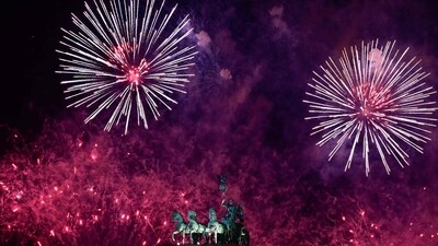 New Year 2024: A view of the quadriga of Berlin's landmark Brandenburg Gate to usher in the New Year on January 1. (AFP) New Year 2024: A view of the quadriga of Berlin's landmark Brandenburg Gate to usher in the New Year on January 1. (AFP)
