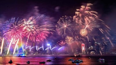 New Year 2024: Celebrations underway at Victoria Harbour to celebrate the New Year in Hong Kong. (AFP) New Year 2024: Celebrations underway at Victoria Harbour to celebrate the New Year in Hong Kong. (AFP)