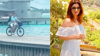 Twinkle Khanna shares unseen video of Akshay Kumar enjoying a cycle ride with daughter Nitara in Maldives Twinkle Khanna shares unseen video of Akshay Kumar enjoying a cycle ride with daughter Nitara in Maldives