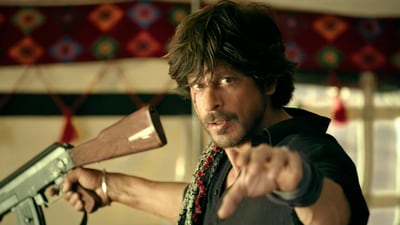 Shah Rukh Khan in a still from Dunki.