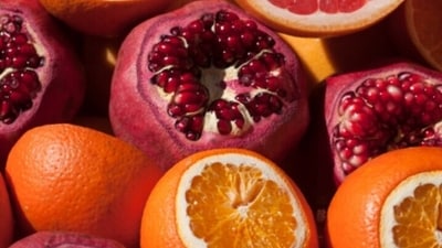 The high amounts of magnesium in pomegranate can help promote better sleep and ease symptoms of insomnia, as magnesium helps in muscle relaxation and calming the nervous system. (Unsplash) The high amounts of magnesium in pomegranate can help promote better sleep and ease symptoms of insomnia, as magnesium helps in muscle relaxation and calming the nervous system. (Unsplash)