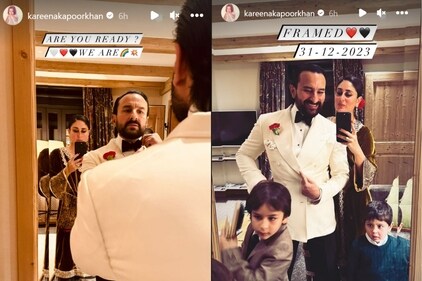 Kareena Kapoor, Saif Ali Khan, Taimur and Jeh in Switzerland. Kareena Kapoor, Saif Ali Khan, Taimur and Jeh in Switzerland.