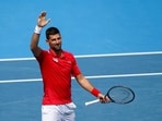 Novak Djokovic of Serbia celebrates his win over Jiri Lehecka of the Czech Republic during the United Cup tennis tournament in Perth, Australia, Tuesday, Jan. 2 Novak Djokovic of Serbia celebrates his win over Jiri Lehecka of the Czech Republic during the United Cup tennis tournament in Perth, Australia, Tuesday, Jan. 2
