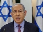 Israeli Prime Minister Benjamin Netanyahu attends the weekly cabinet meeting.