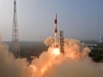 Sriharikota: ISRO's PSLV-C58 carrying an X-ray polarimeter satellite and 10 other satellite lifts off from the spaceposrt of Sriharikota, Monday, Jan. 1, 2024. (PTI Photo) (PTI01_01_2024_000019B) (PTI/VIA @isro)