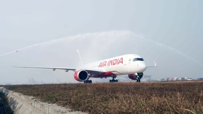 Air India's first Airbus A350-900 (VT-JRA). (ANI) Air India's first Airbus A350-900 (VT-JRA). (ANI)